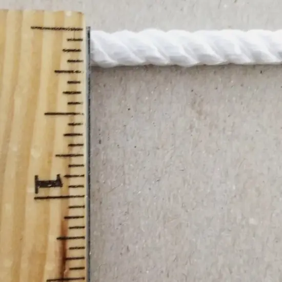 3/16" Twist Cord Rope Trimming - 18 Continuous Yards - MADE IN USA! White {2}
