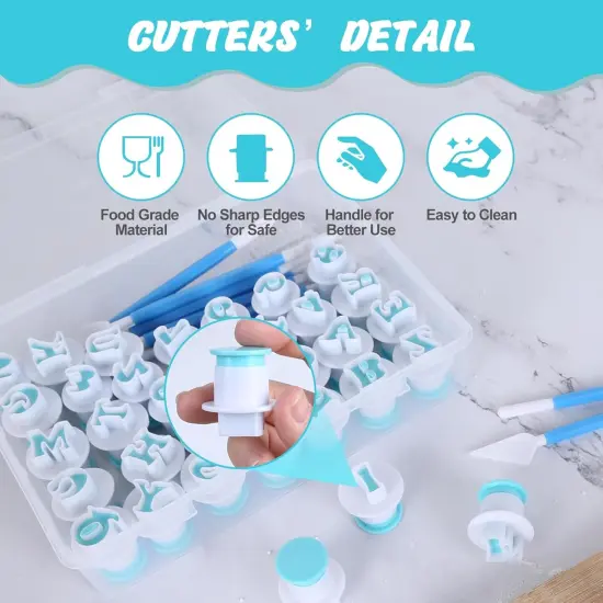 Alphabet & Number Cookie Cutter Set 36 Pieces {2}