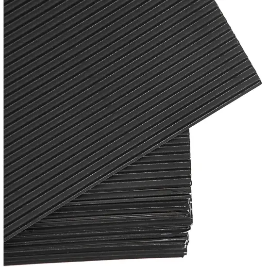 Corrugated Cardboard Paper Sheets (8.5 x 11 in, Black, 48-Pack) {5}