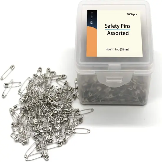 1000 Pieces - 1.1 Inch Clips Tool Kit - Assorted Decorative Pins {3}