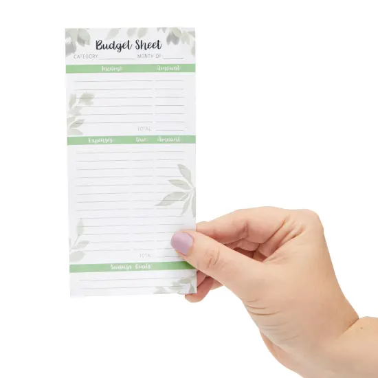 120 Pack Budget Planner Sheets for Cash Envelopes and A6 Binder, Expense Money Tracker (6.5 x 3.12 in) White {4}