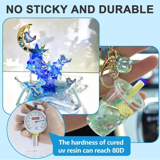 JDiction UV Resin, 300g High Gloss UV Resin Clear Solar Cure Sunlight Activated Glue Hard UV Resin Kit for Jewelry Making, Casting and Coating, DIY Crafts, Resin Art Supplies {10}