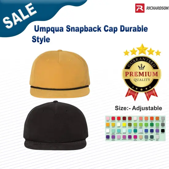 Richardson&reg; Umpqua Snapback Cap Durable Style Biscuit/ Black {3}
