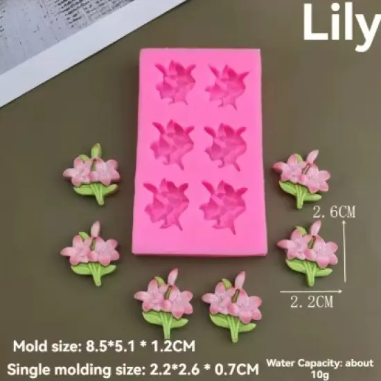 Lily Orchid Flower Silicone Mold {6}