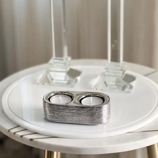 Rounded Double Tealight Holder {2}