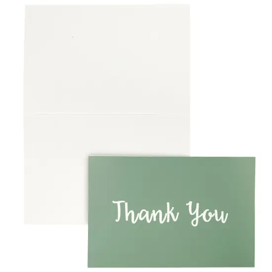 48 Pack Thank You Cards with Envelopes Bulk for Weddings, Baby Showers, Business, Graduation - 6 Floral Designs (Pink & Sage Green, 4x6 In) {4}