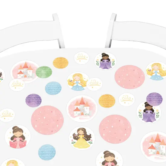 Big Dot of Happiness Princess Large Confetti, Princess Theme Birthday Party Table Decorations, Giant Circle Confetti - 27 Count {7}