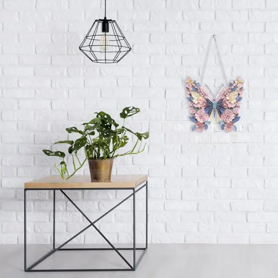 Hanging Diamond Art Painting Ornament Butterfly, DIY Double Sided Acrylic Diamonds Painting Pendant Kit for Adults {3}