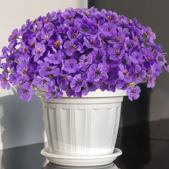 16pcs Outdoor Summer Bushes Artificial Flowers UV Resistant Fake Flowers Bulk Artificial Flowers {3}