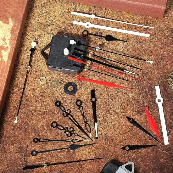 6 Pieces High Torque Clock Movements Long Shaft Clock Movement Mechanism with 8 Different Pairs of Repair Parts for Design Replacement Repairing Accessories {4}