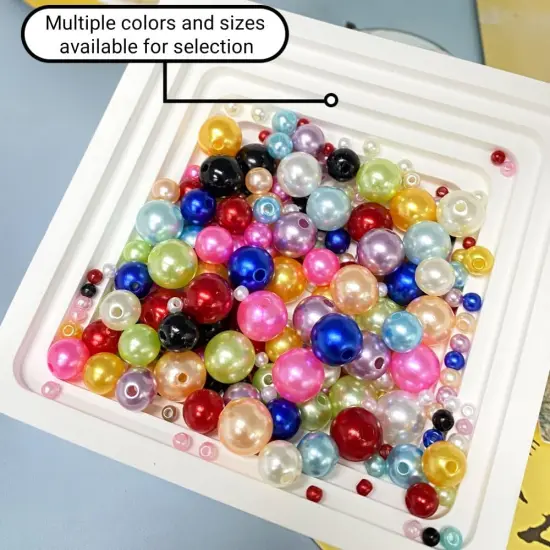 3000pcs 3mm Pearl Beads with Hole Round Loose Luste Craft Beads for Home Decoration Vase Fillers DIY Craft Making Jewelry Making Bracelet Necklace Earrings(Frosted Silver) {4}