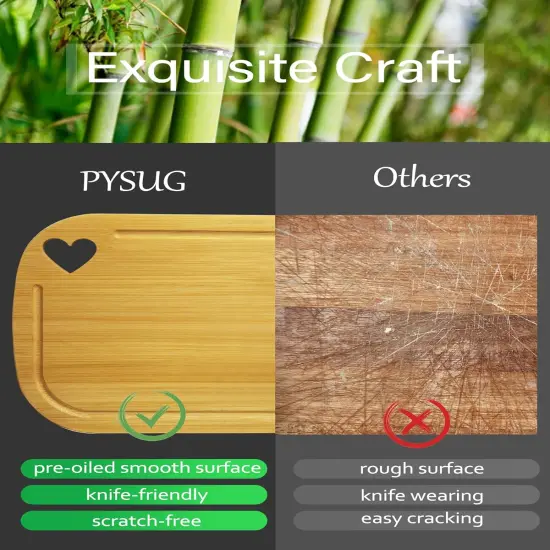 Small Wooden Cutting Board, Mini Light weight Wooden Cutting Board, Meat Cutting Board with Juice Grooves, Thick Chopping Board for Meat, Kitchen Gadgets Gift, Housewarming Gift（13 X 6in） {4}