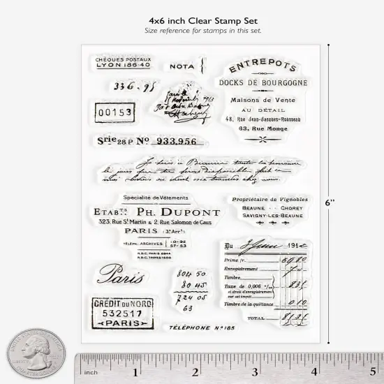 French Receipts, Clear Stamps 4x6 inch by Wintertime Crafts {4}