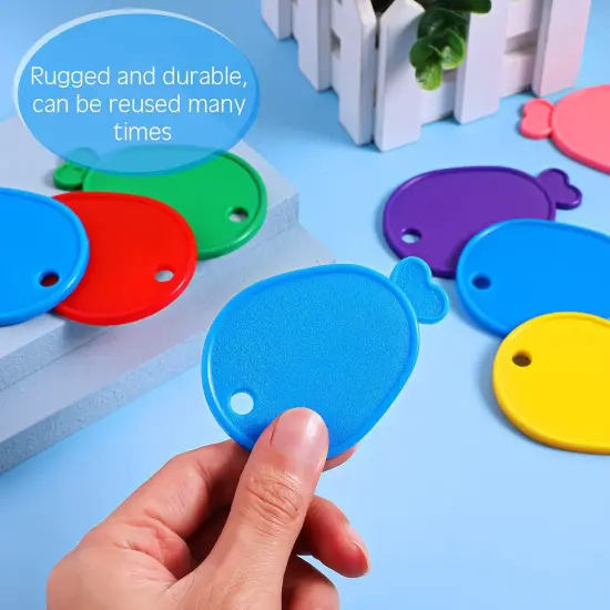 Aoriher Colorful Plastic Balloon Weights Balloon Shaped Weights for Party Celebration Decoration Supplies, White Purple Red Green Yellow Blue Pink (36 Pcs) {3}