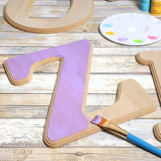 Wood Wall Decor, Wooden Letter U (12 in) White {3}