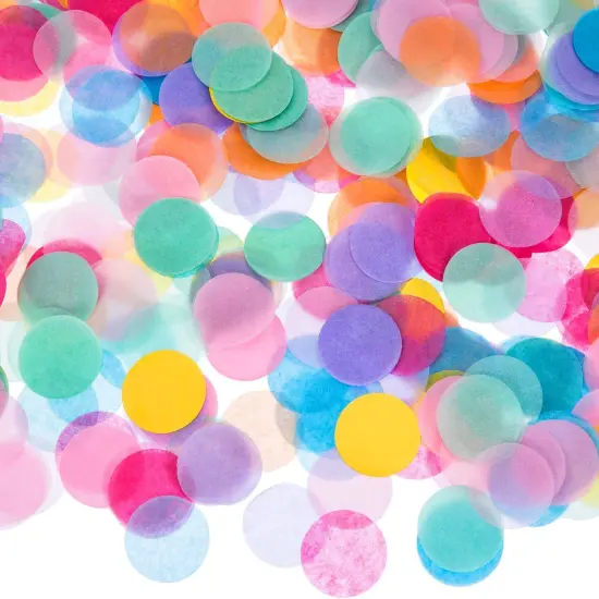 1 Inch Multicolor Round Tissue Confetti, 10000 Pieces,3.5oz(Mixed Colors) {1}