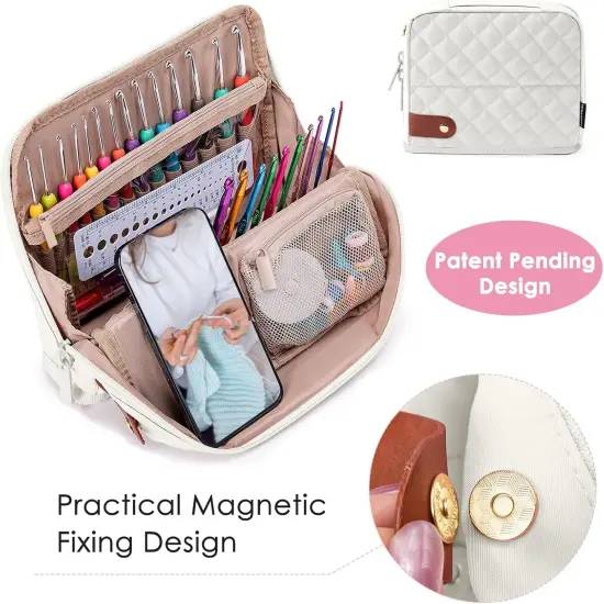 82Pcs Crochet Hook Set with Storage Case - Stand Up Crochet Hook Case with 20 Size Crochet Hooks & needles, Crochet Accessories {2}