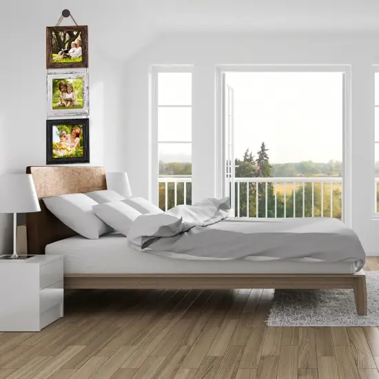 4x4 Wall Hanging Picture Frames Collage with 3 Opening Multi Color Frames {5}