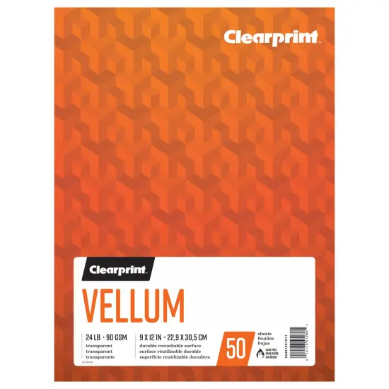 Clearprint Vellum Pad, 24 lb. / 90 GSM, 50 Sheets/Pad {1}