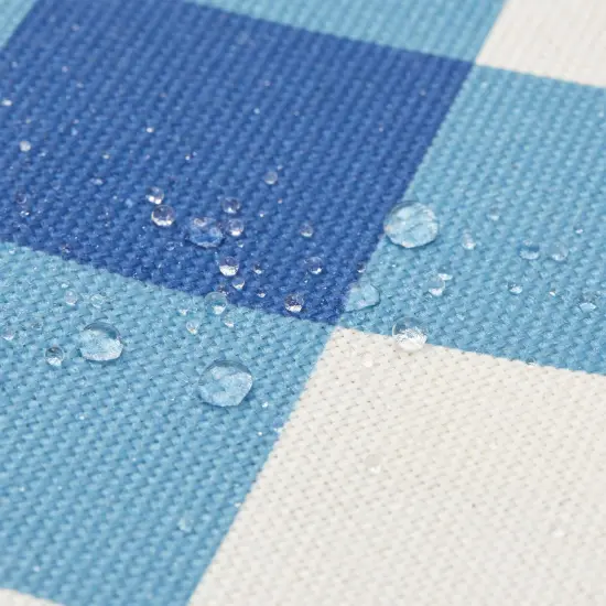 Set of 6 Blue and White Plaid Cloth Placemats, 16.5 x 12.6 Inches Burlap and Polyester Washable Table Mats with Buffalo Design, Farmhouse-Style Dining Table Decorations {3}