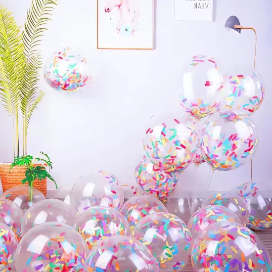 Confetti Balloons/candy confetti balloons/Ice cream sprinkle balloons/birtthday party confetti balloons for baby shower/birthday party/family parties 25pcs {5}
