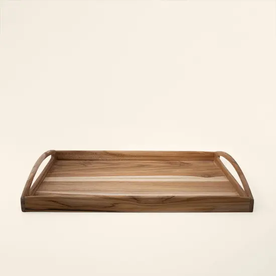 Handmade Serving & Decor Teak Wood Rectangle Tray-18 X 11 X 2.5 Inch {2}