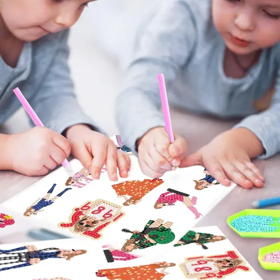 Diamond Painting Stickers Kits for Adults, 9 PS Music Diamond Painting Stickers with Tools, DIY Singer Sticker Set for Beginners, Diamond Craft Supplies for Decor {2}