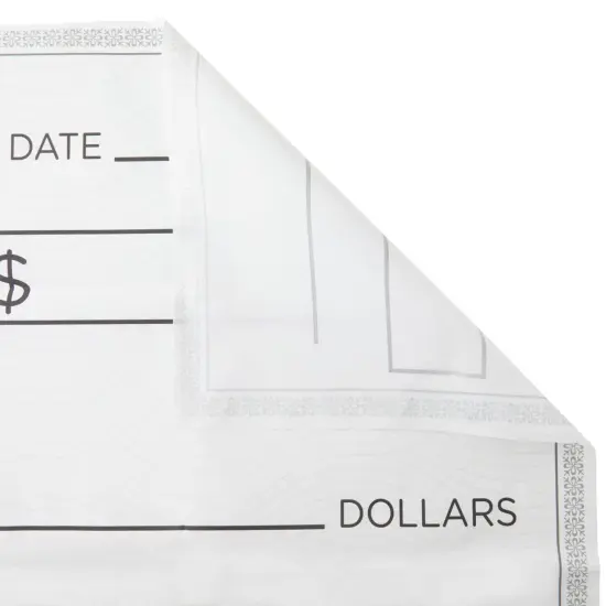 Giant Oversized Fabric Check with Marker for Presentations, Awards, Prizes, Fundraisers, Endowment Donations (60 x 30 In) Blue {3}