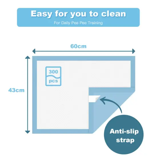 Sky Blue 24 Inch Pet Wee Pee Piddle Pad with Bibulous Paper Ideal for Indoor Pets {4}