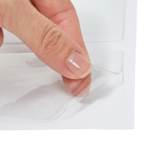30 Pieces Clear Adhesive Pockets for Planners and Binders, Peel and Stick Index Card and Photo Pockets, Office Notebook Folder Sleeves (4 Sizes) White {7}