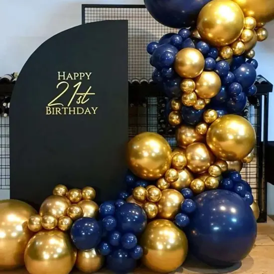 130pcs Navy Blue Balloons Different Sizes 18" 12" 10" 5" Dark Blue Balloons {2}