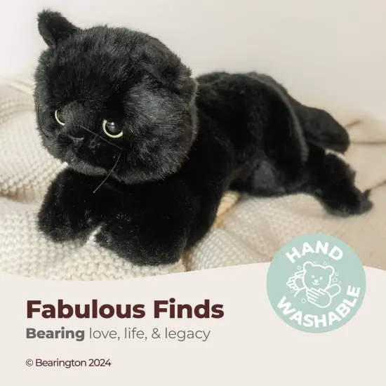 Bearington Collection Jinx Cat 15 In Stuffed Animals Black Cat Plush Toy - Stuffed Cats That Look Real - Plushies for Kids, For Ages 3-14 {3}