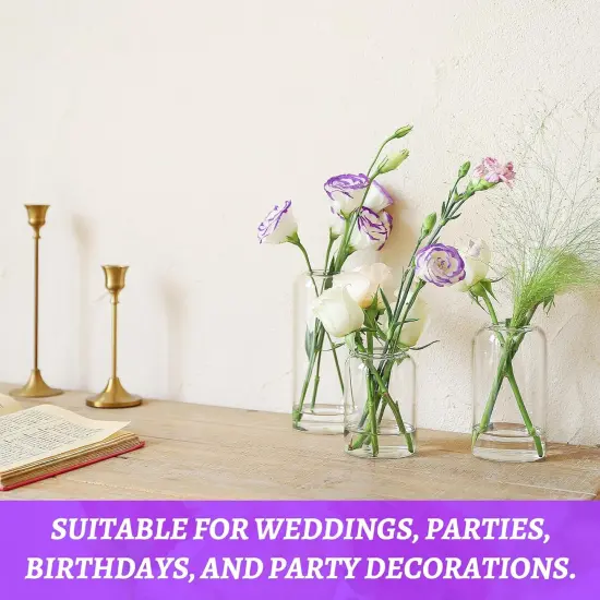 Bud Vases in Bulk Set of 12, Glass Small Vases for Flowers, Modern Cylinder Flower Vases for Wedding Centerpiece, Living Room Decorative, Home Decor {4}