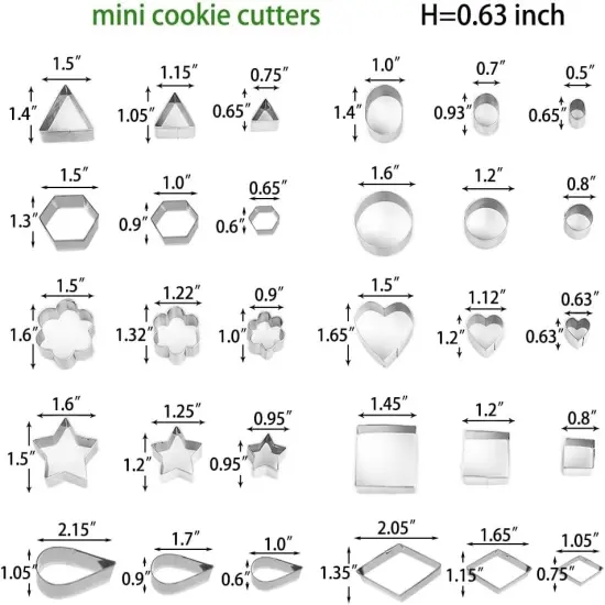 Mini Cookie Cutters Set 30 Pieces {6}