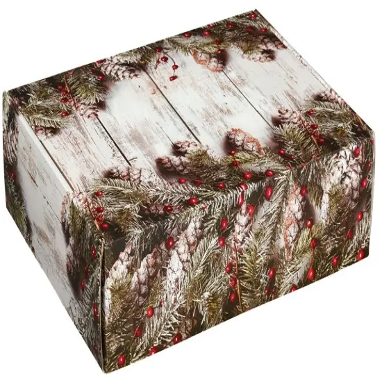 Pack/6: Rustic Winter Decorative Mailer - 12 x 9 x 3" {1}