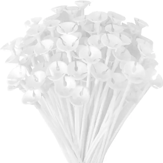 Balloon Sticks - 100Pcs Balloon Stick and Cup for Party Wedding {1}