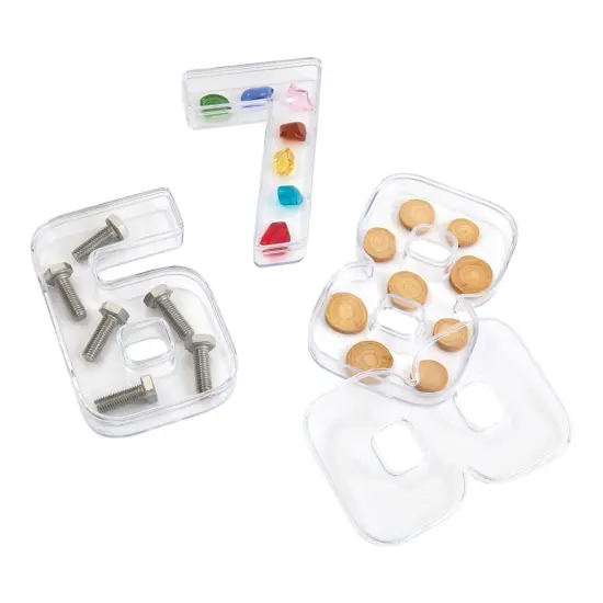 Kaplan Early Learning Company Loose Parts Number Trays - Set of 10 {7}