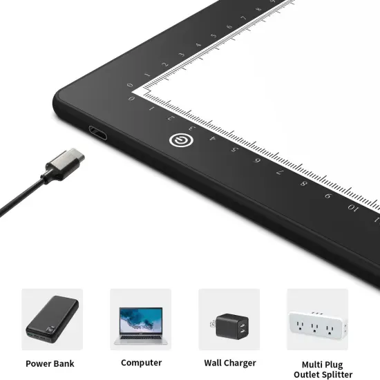 A4 Ultra-Thin LED Light Box Tracer USB Power Cable Dimmable Brightness LED Artcraft Tracing Light Box Light Pad {4}