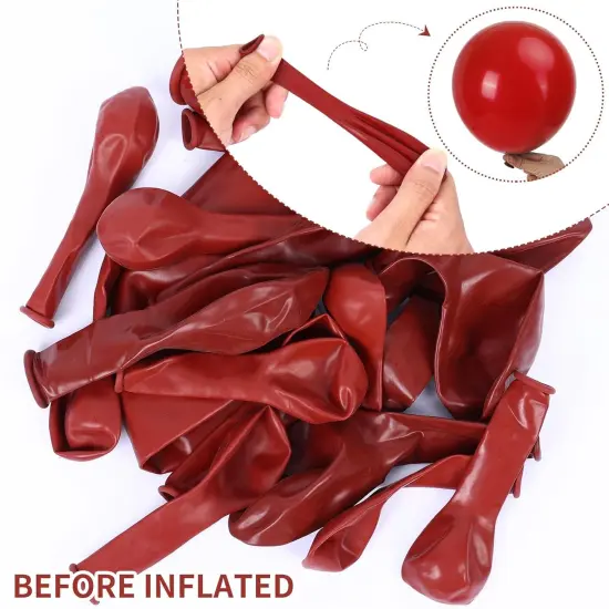 129pcs Ruby Red Balloons Different Sizes 18 12 10 5 Inches for Garland Arch, Premium Red Latex Balloons for Birthday Wedding Valentine's Day Christmas Party Decoration {2}
