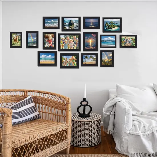 15 pack Picture Frames Gallery Wall Frame Set Wall Art Decor for Home Decoration,Hanging or Tabletop Display,Include Multi-Size with Three 8x10, six 5x7, six4x6 Seller Assistant: Fetching data... {3}
