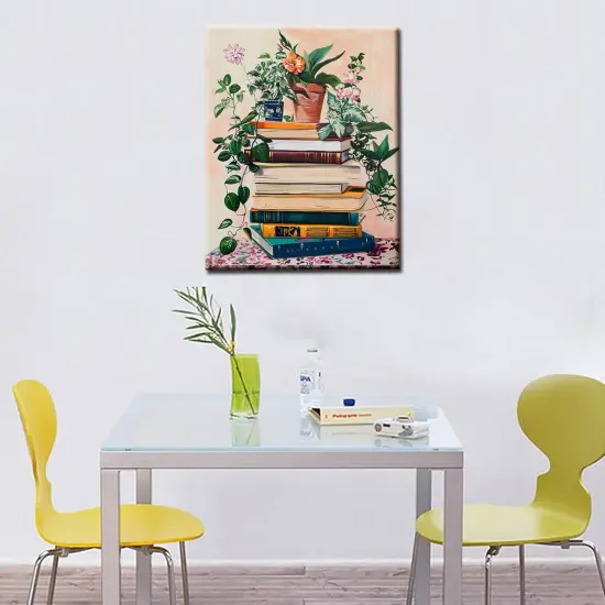 Watercolor Magic Book Flowers Paint by Numbers Kits for Adult,Bohemia Paint by Numbers Kits on Canvas Arts and Crafts with Brushes Acrylic Pigment Drawings Gift Without Framed 16''W x 20''H {2}