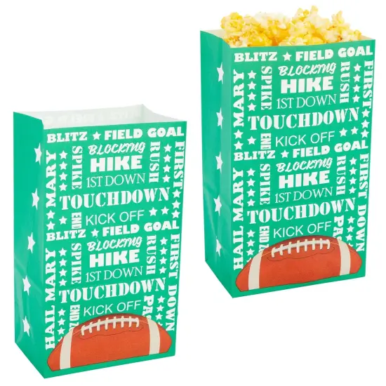 Juvale 36 Pack Football Party Favor Bags - Football Gift Bags for Treats, Snacks, and Goodies for Boys - Ideal for Kids Rugby Team and Sports Birthday Party Supplies (5.3 x 8.7 x 3.3 in) {5}