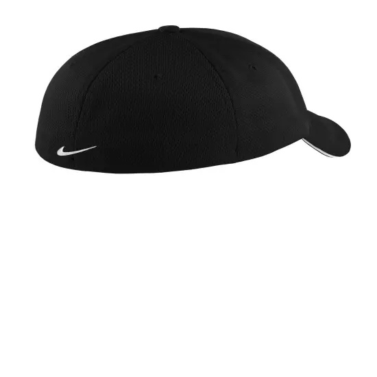 Nike&reg; Dri FIT Stretch Mesh Sandwich Bill Cap Black/ White {2}