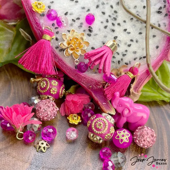 Jesse James Beads Mini Bead Mix in Pink Dragonfruit {4}