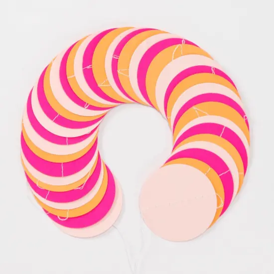 Hot-Pink Burnt-Orange Fall Party-Decorations Garland - 64Ft Birthday Baby Shower Paper Streamers Banner,Sunset Autumn Thanksgiving Bridal Wedding Graduation Backdrop Decor {2}