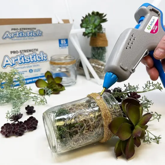 Pro 75 Full Size Hot Glue Gun Kit - Includes 3 Nozzles & Features Artistick Stringless Hot Glue Sticks, 75-Watt Powerful Heater, Ergonomic Design {3}