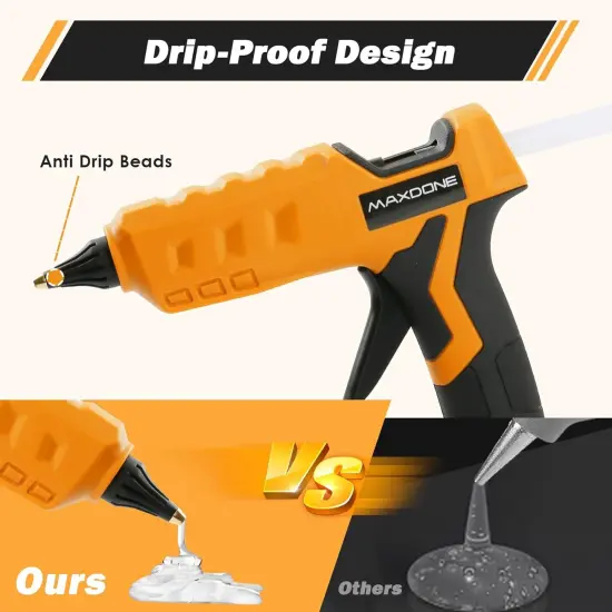 Cordless Hot Glue Gun 100W 20V Battery Handheld Wireless Power Glue Gun Full Size with 12pcs Glue Sticks(0.43")(11mm) for Art DIY Craft Home Repair School(Battery Not Included) {4}