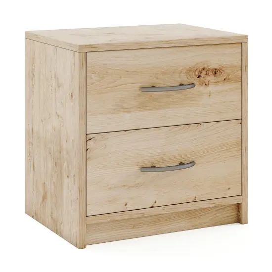 2-Drawer Nightstand, Sturdy Construction and Multiple Storage Options White {7}