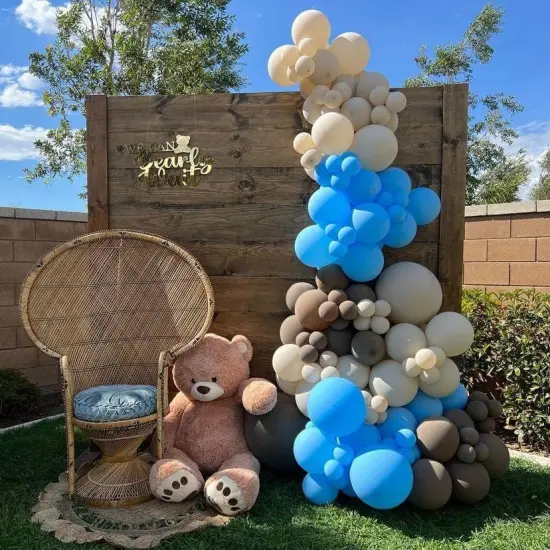 Blue Balloons Latex Party Balloons - 100 Pack 12 inch Round Helium Light Blue Balloons for Baby Shower Wedding Birthday Party Decorations {2}