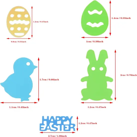 15g Colorful Easter Table Confetti Decor Glitter Scatter Bless Confetti Decoration for Spring Hallowmas Bride Shower Birthday Wedding Foil Theme Party Thanks Giving DIY Craft (Mixed Shape) {2}